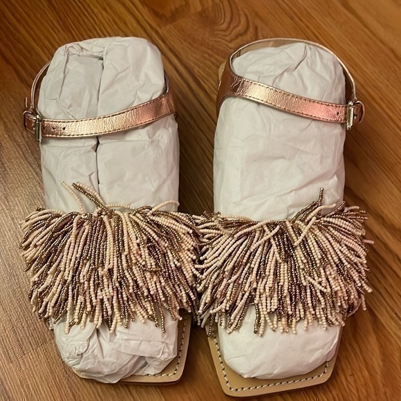 Anthropologie Maeve Beaded Sandals. NEW - Picture 1 of 4